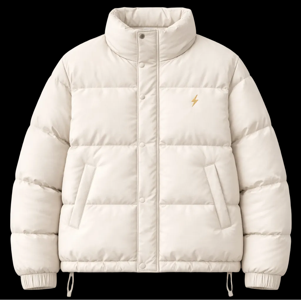 CREAM White Puffy Coat (PRE-ORDER)