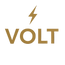 Gold 'VOLT' logo with a lightning bolt on a black background